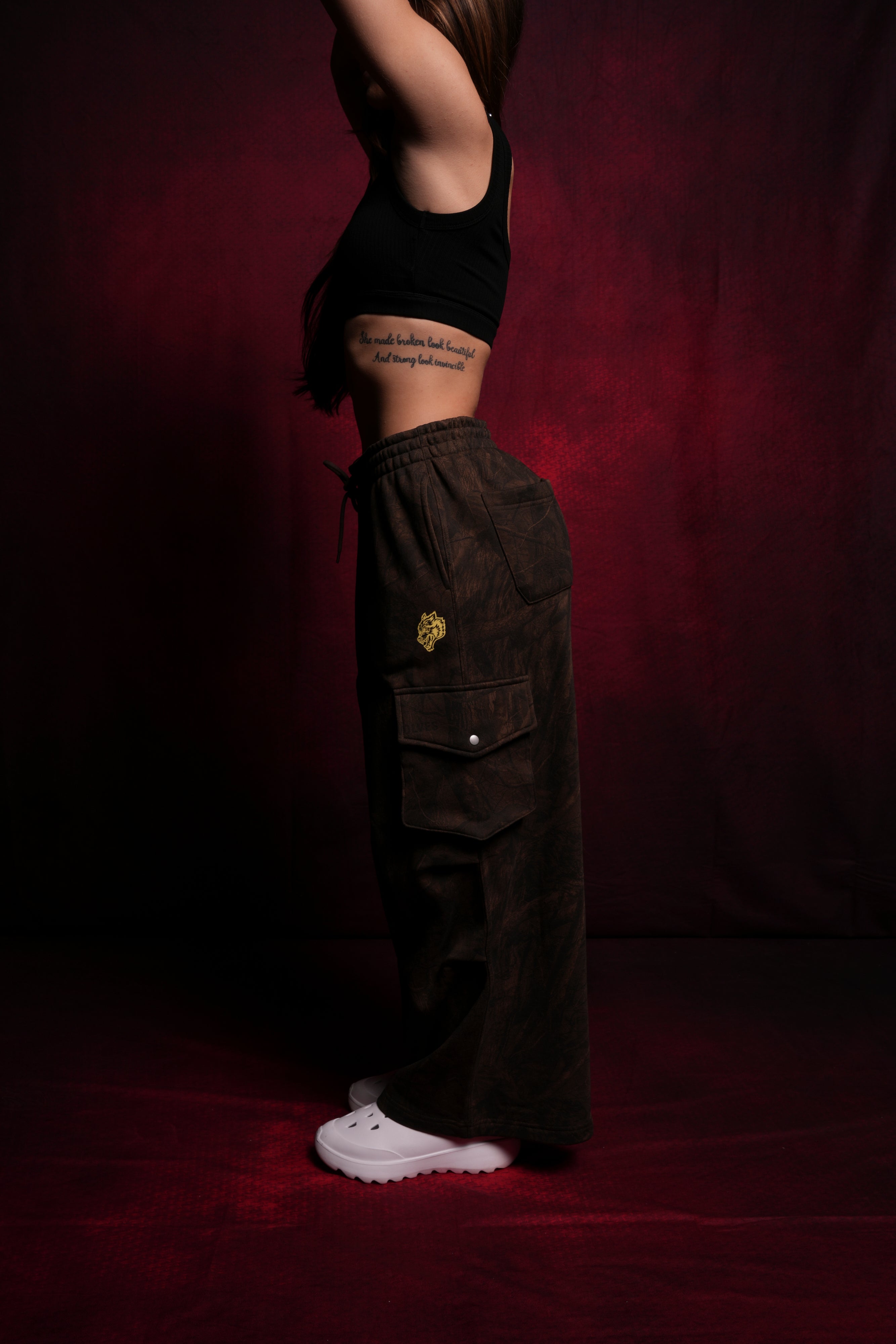 Brown Camo Cargo Sweatpants - Dual Mia Style
