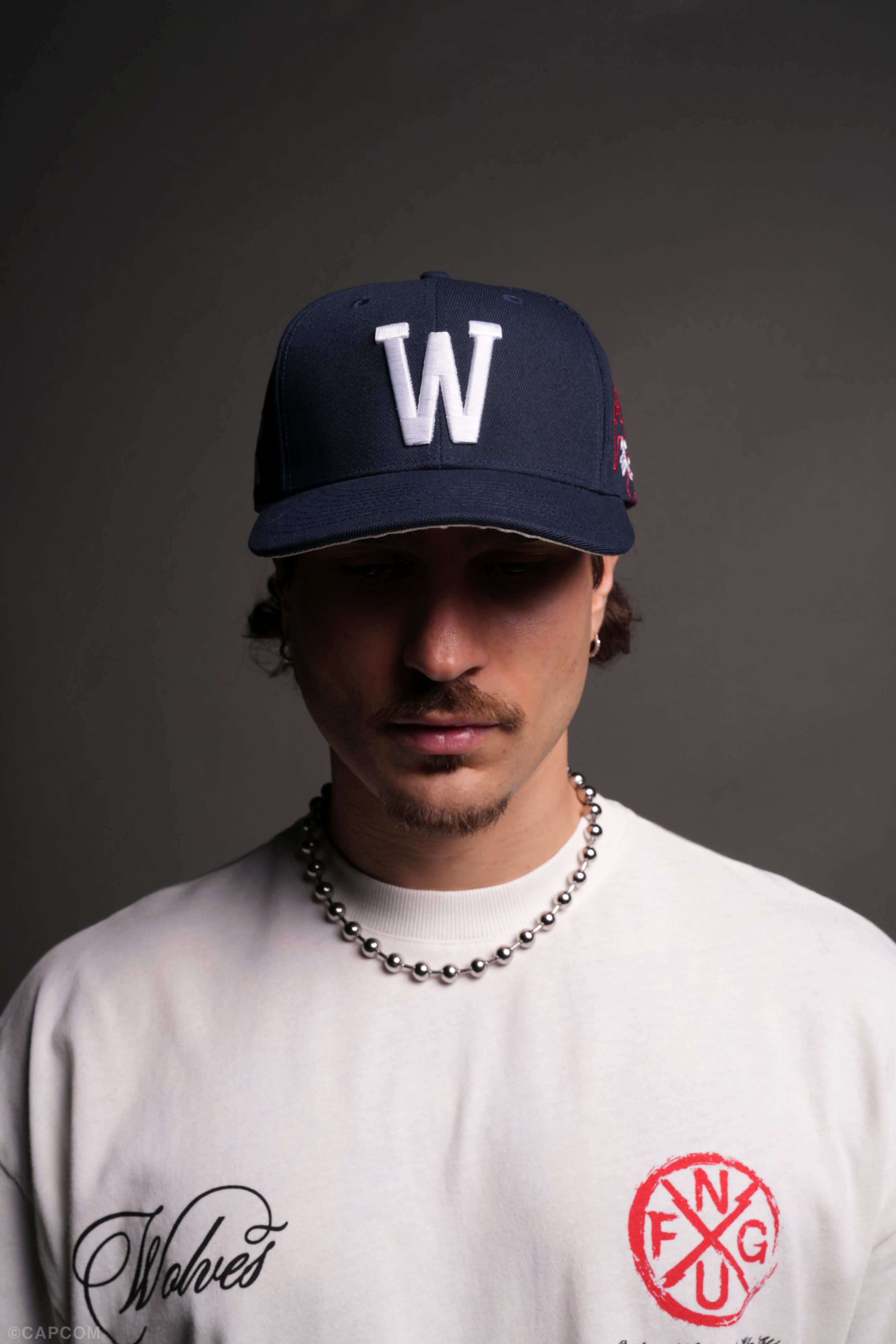 Storm Blue Mempo Flame Fitted Cap