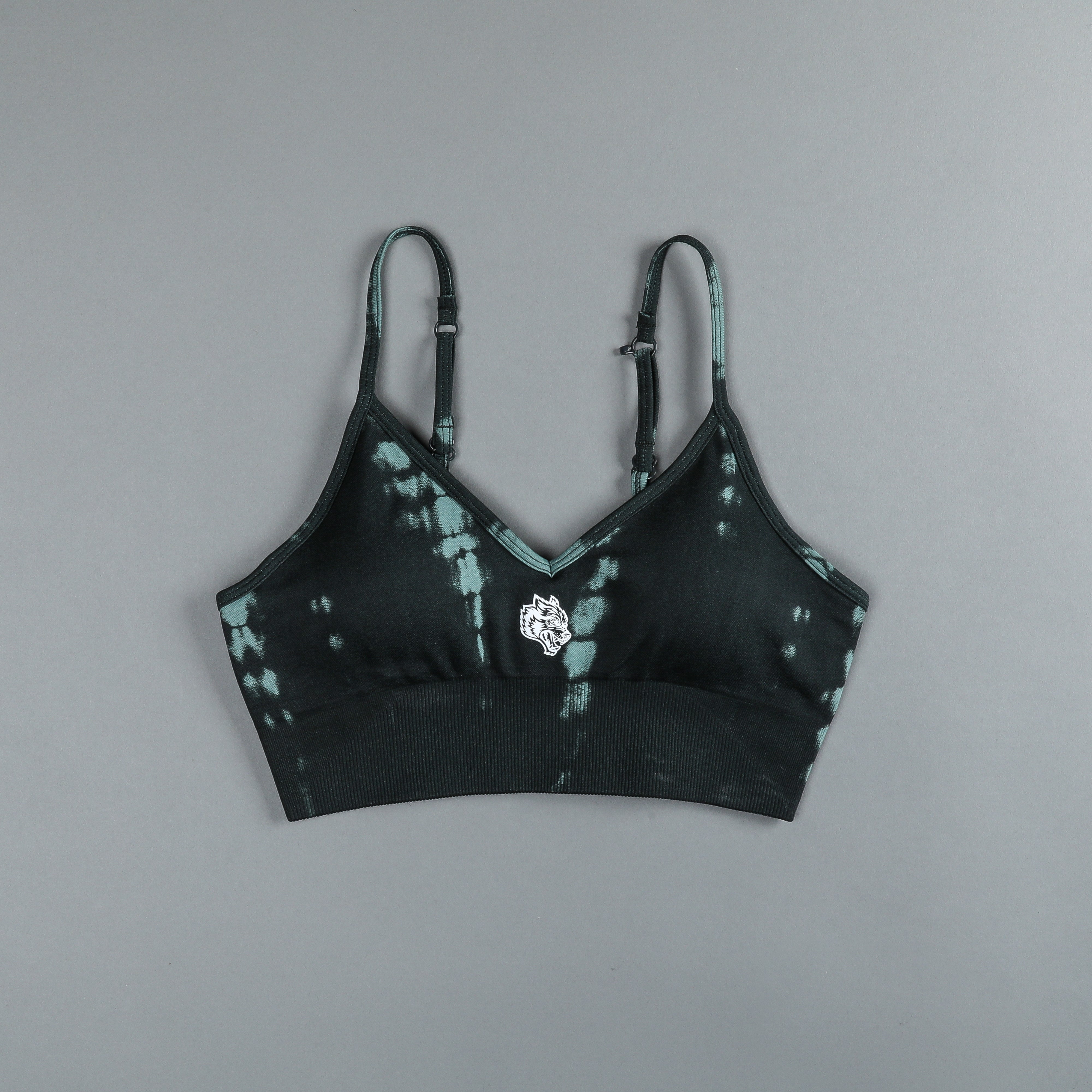 Lone Everson Seamless Sports Bra - Jade Green Serpent