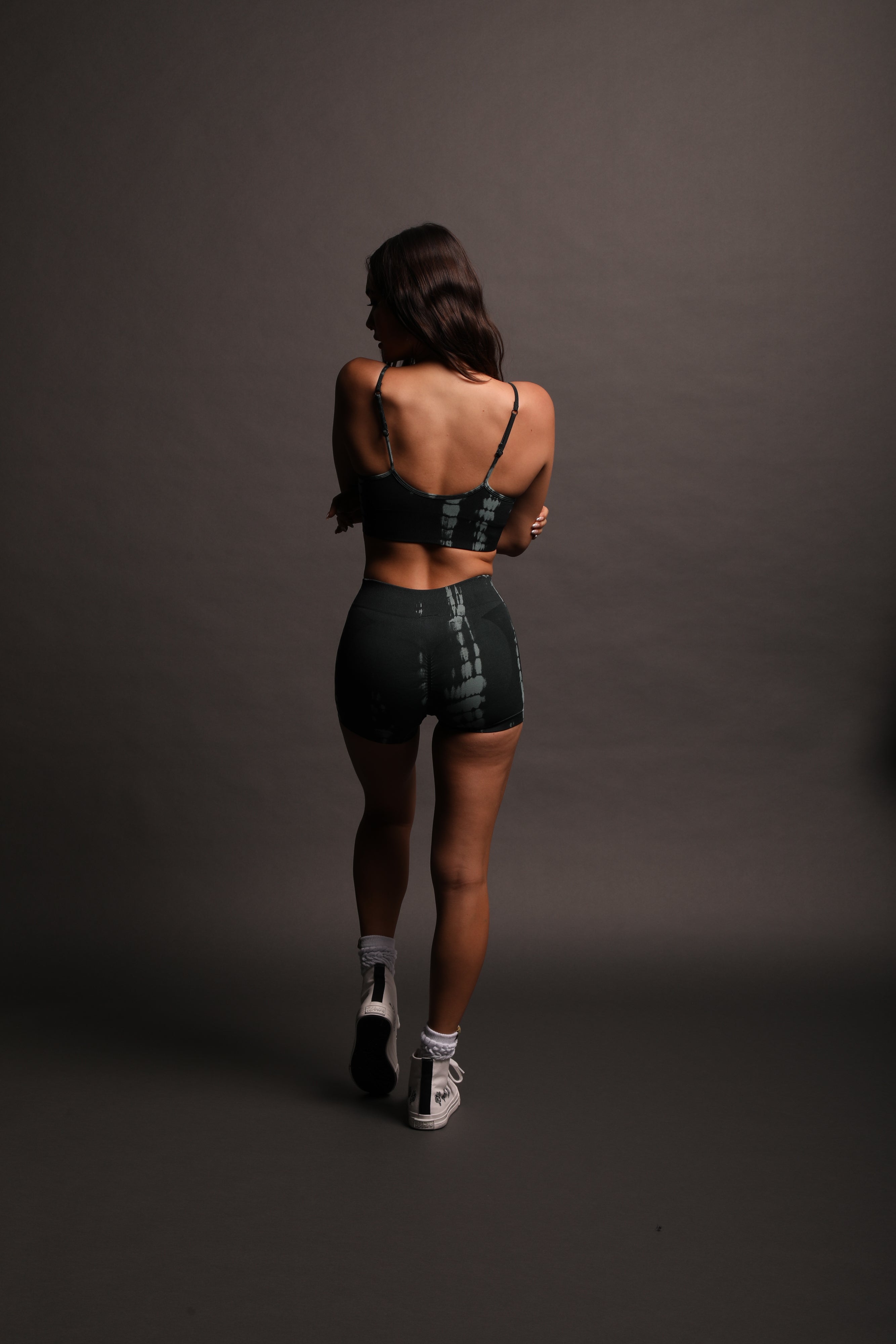 Lone Everson Seamless Sports Bra - Jade Green Serpent