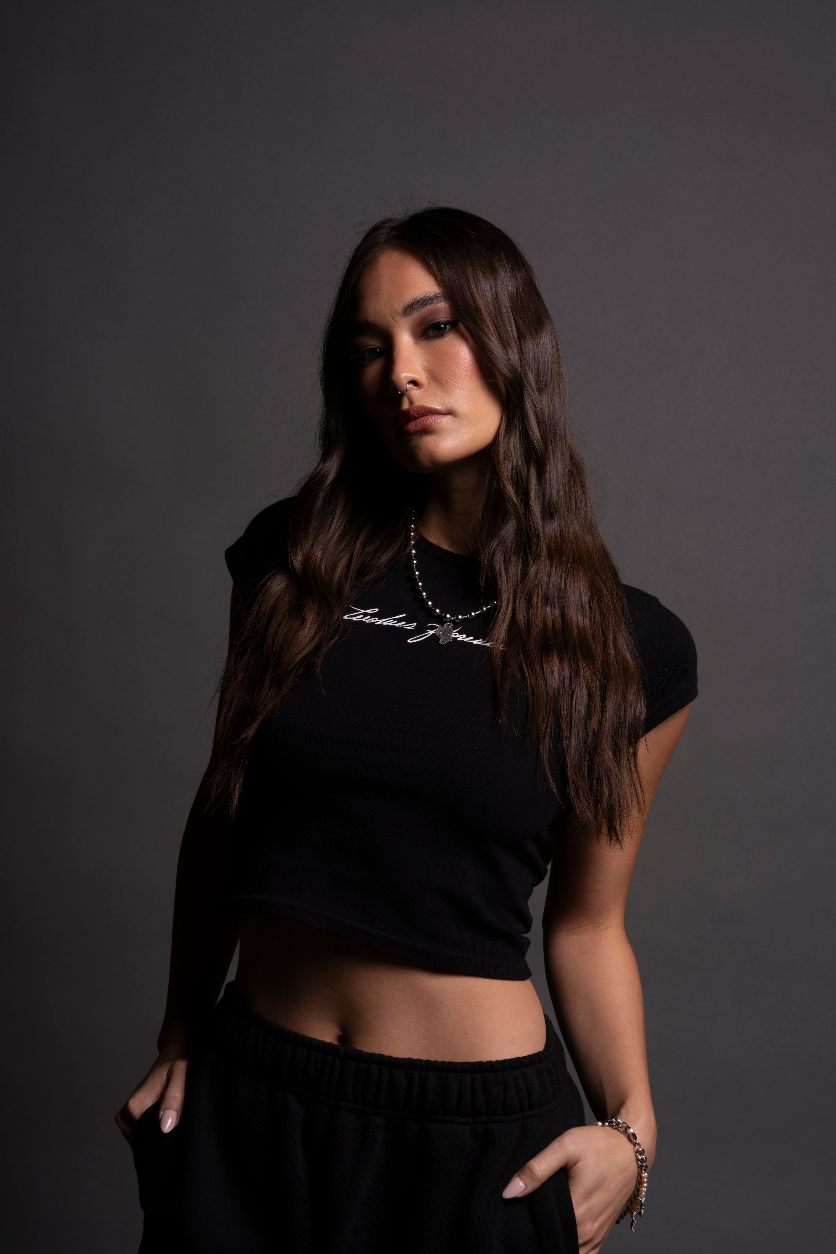 Black Wolves Graphic Baby Tee