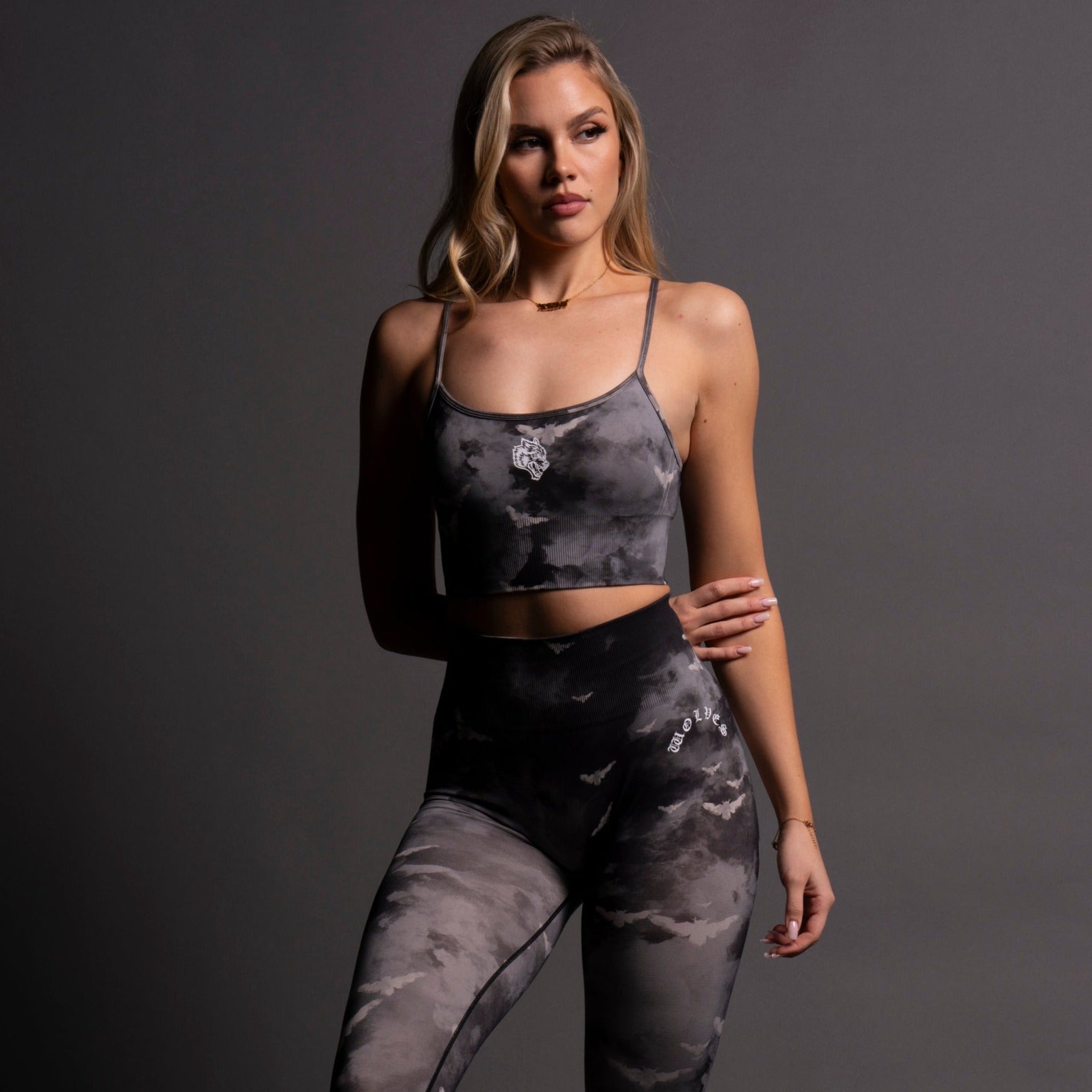 Everson Seamless Huxley Bra - Black Death Moth Design