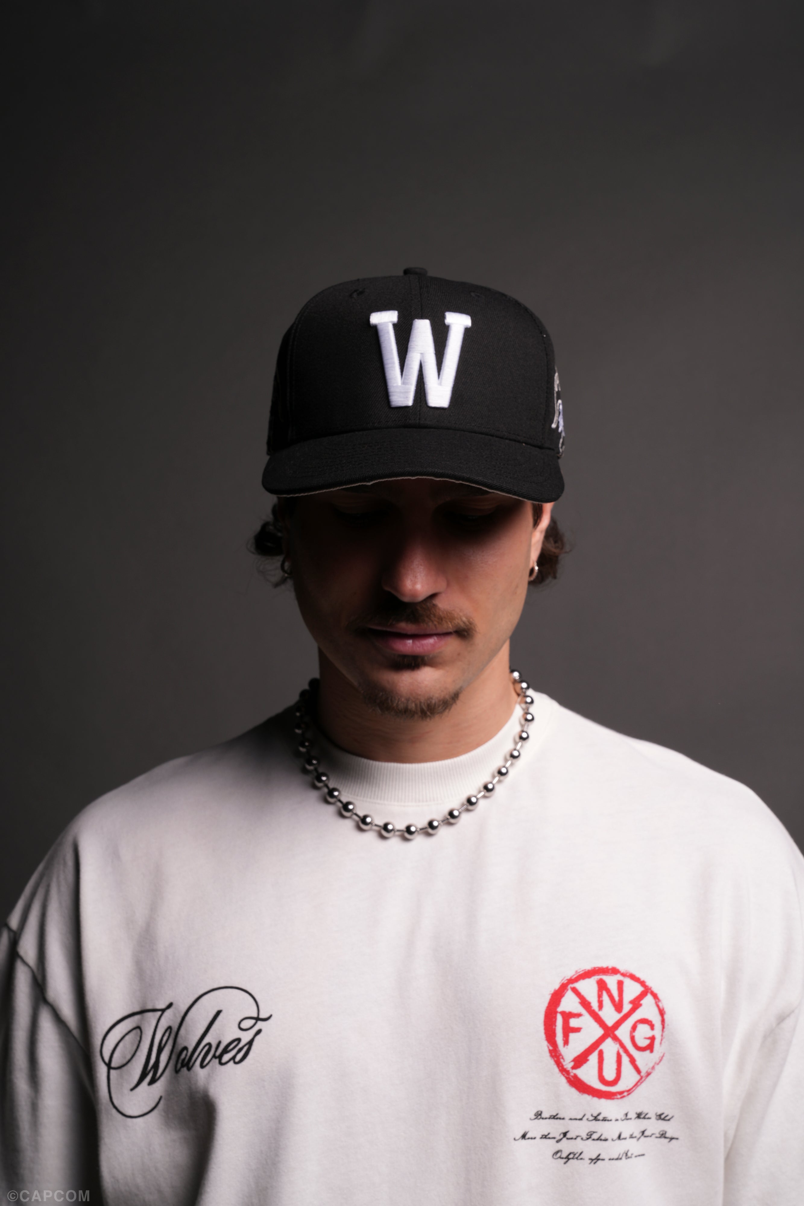 Black Mempo Flame Fitted Cap