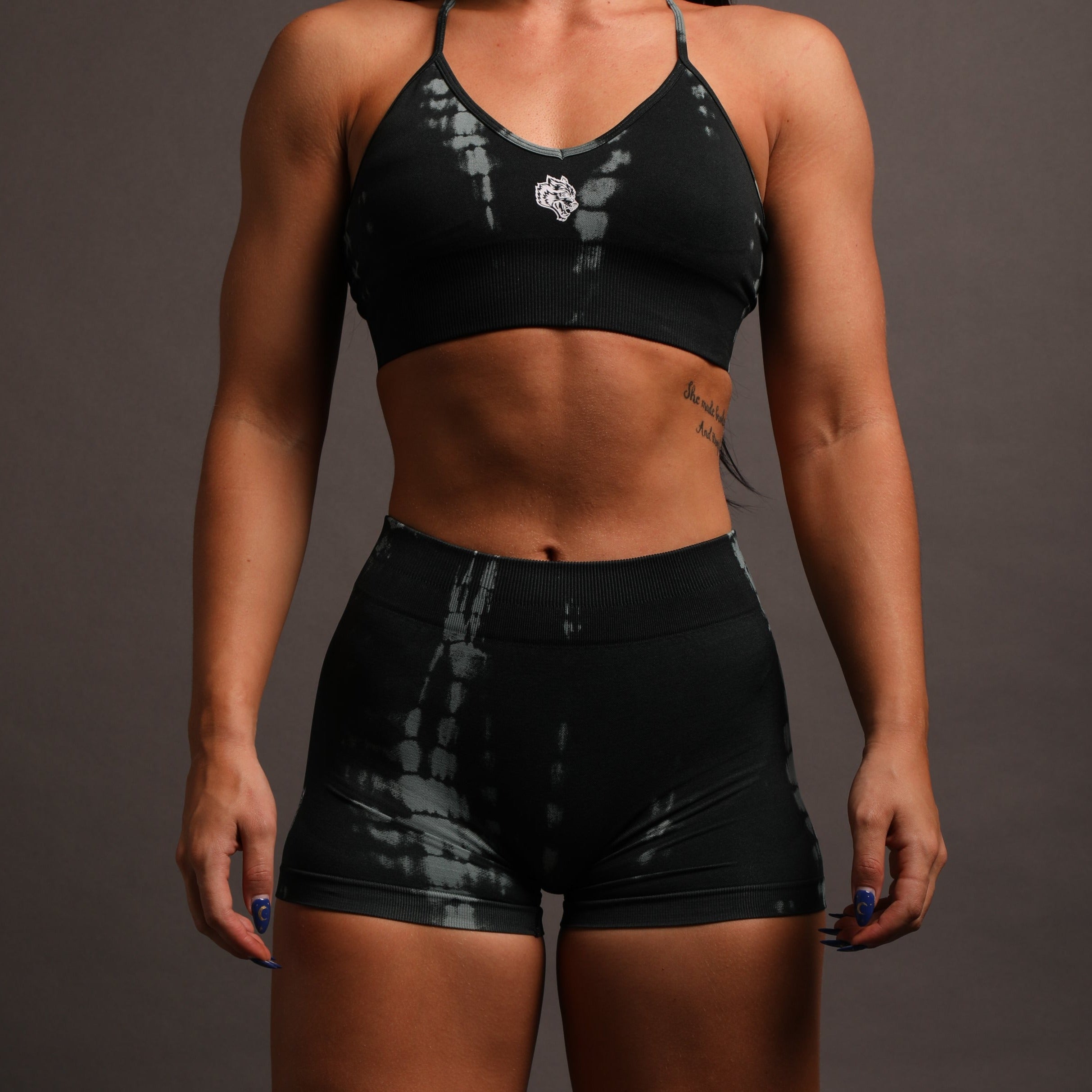 Everson Katya Seamless Shorts - Jade Green Serpent