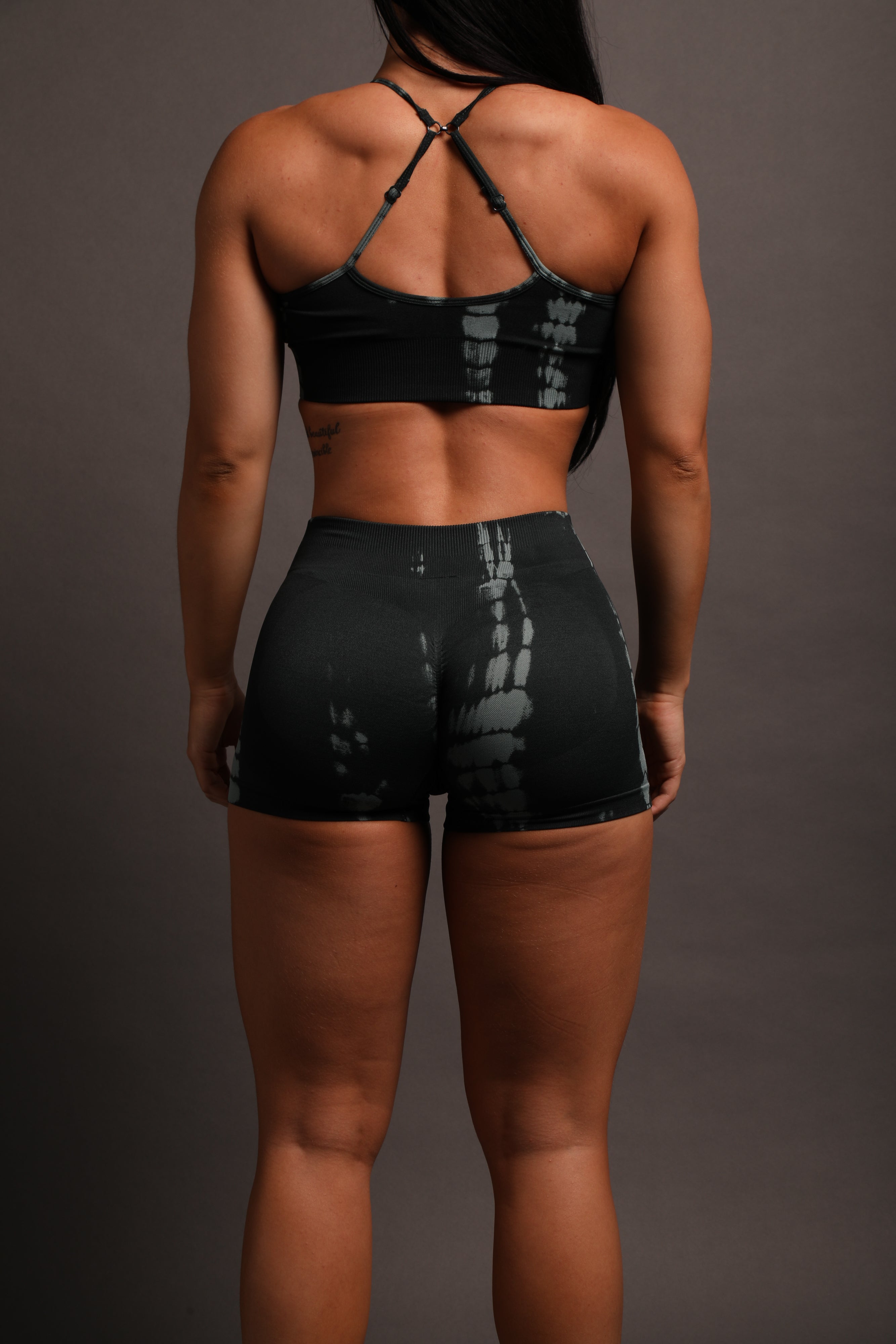 Everson Katya Seamless Shorts - Jade Green Serpent
