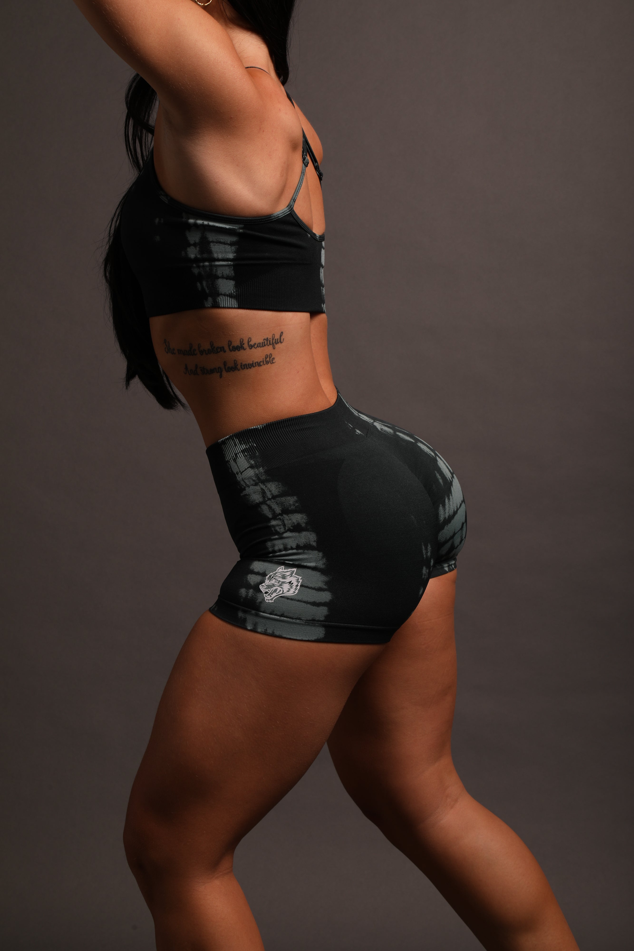 Everson Katya Seamless Shorts - Jade Green Serpent