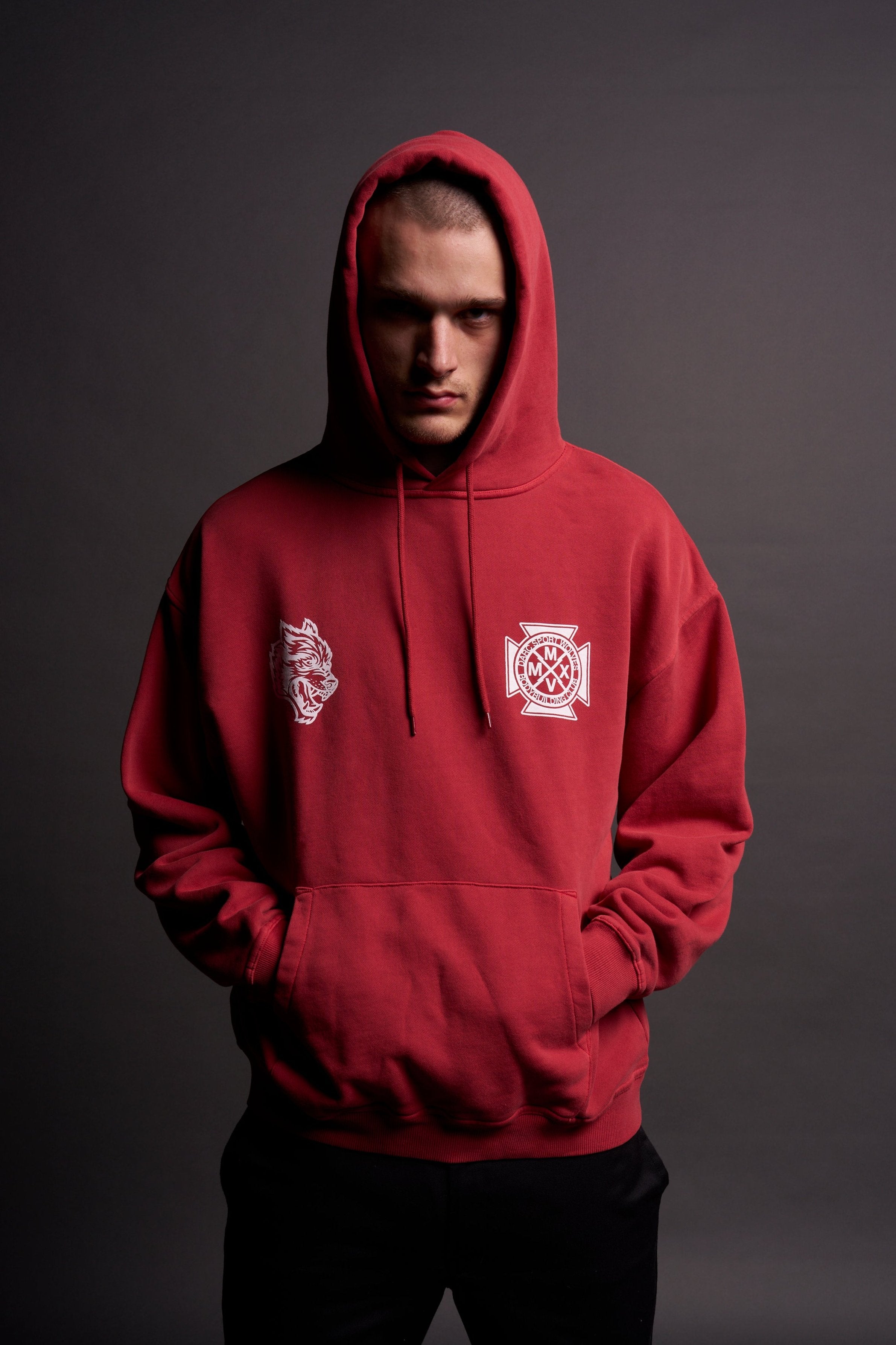 Bishop Hoodie in Roman Red - Ride The Lightning