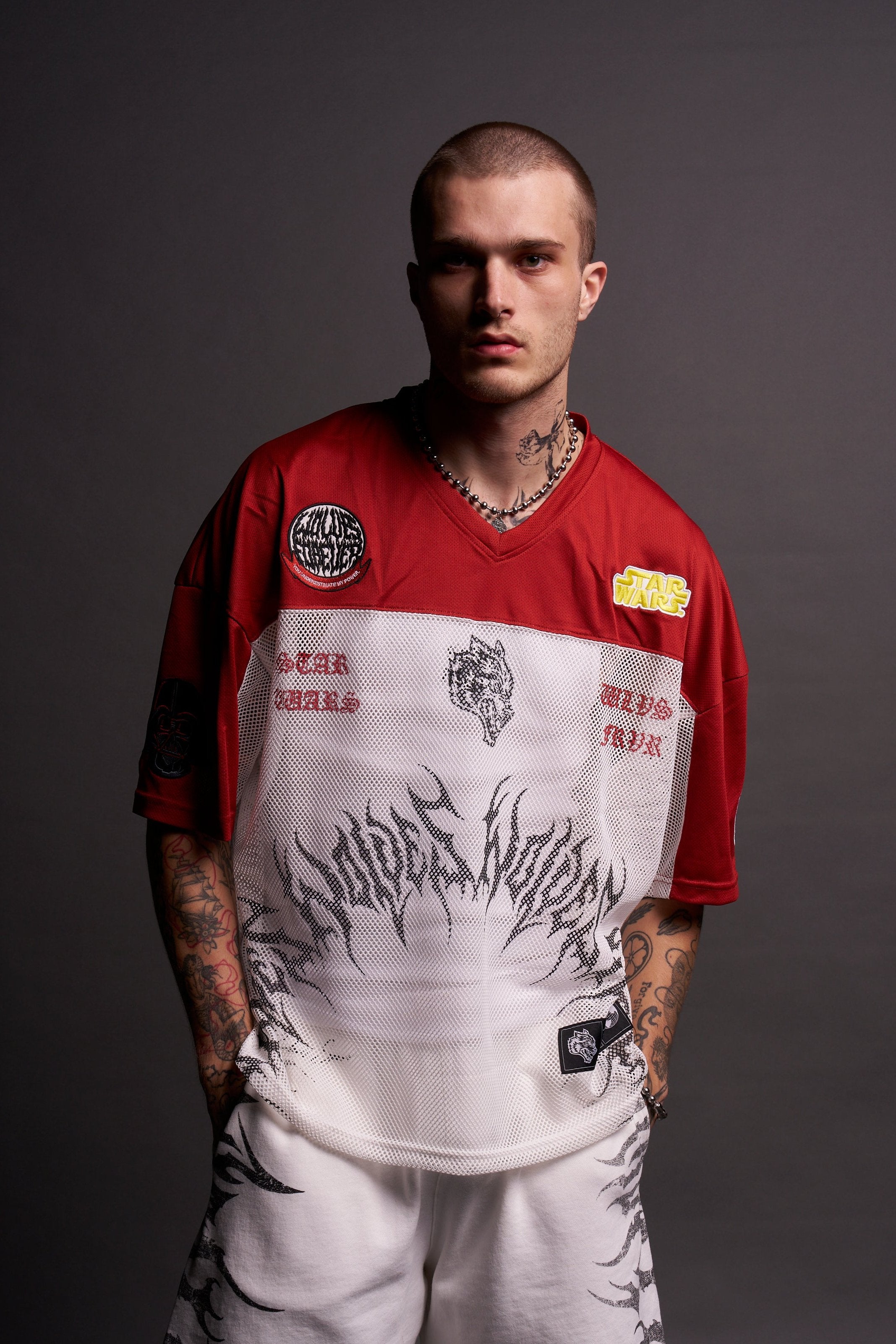 Emmitt Football Jersey - Roman Red & Cream