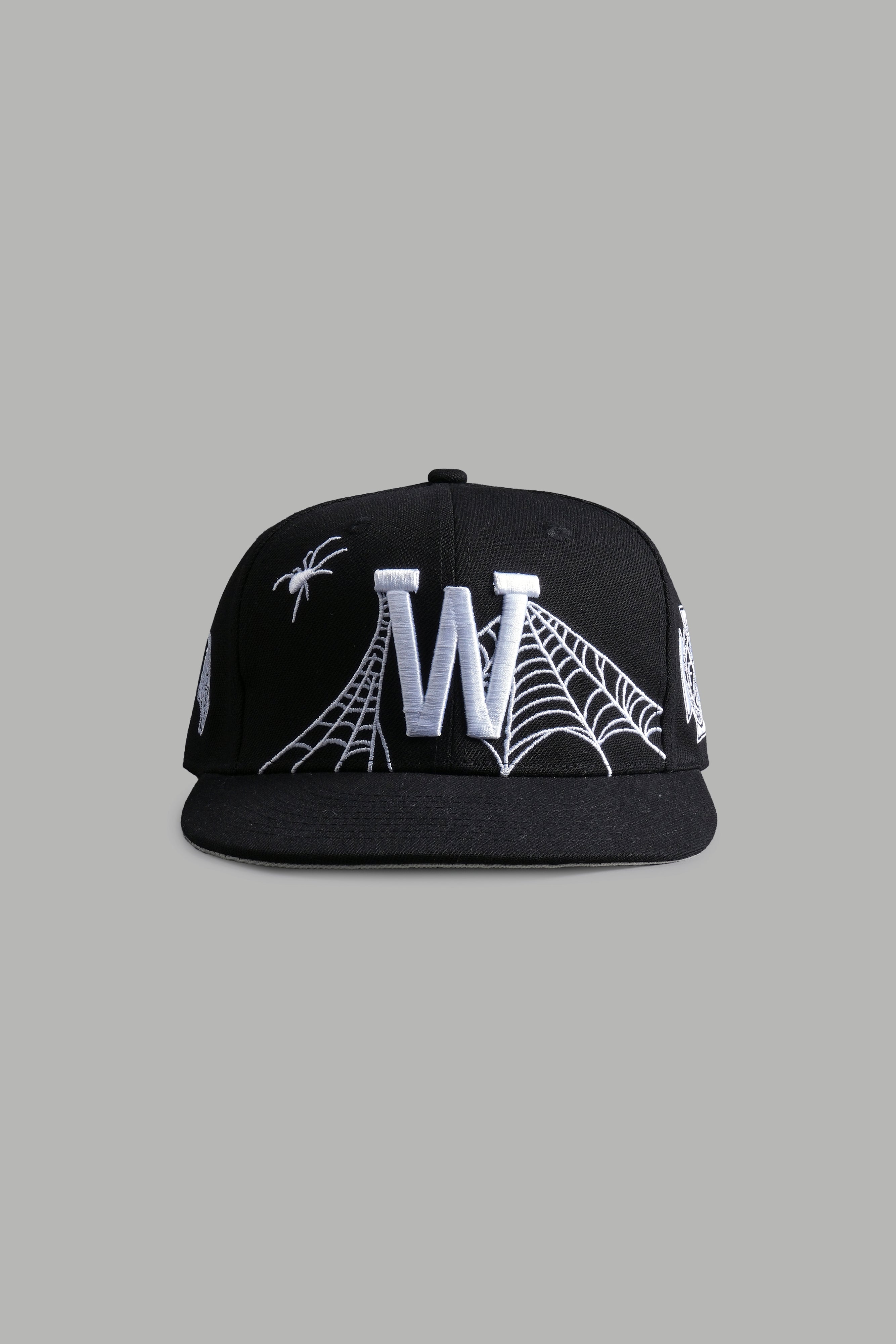 Black Iron Web Snapback Hat