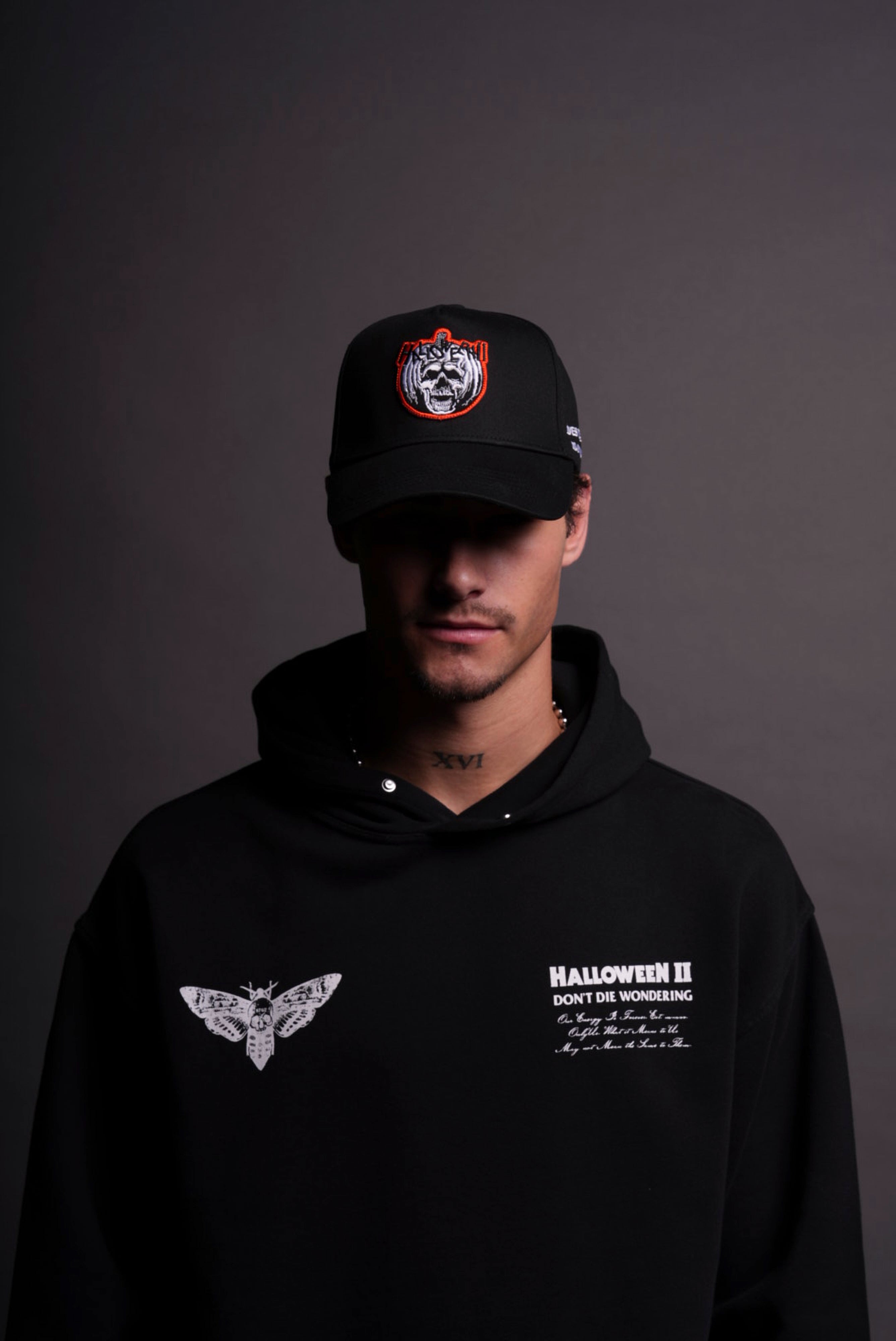 Black 5-Panel Snapback Cap by Only Just Begun