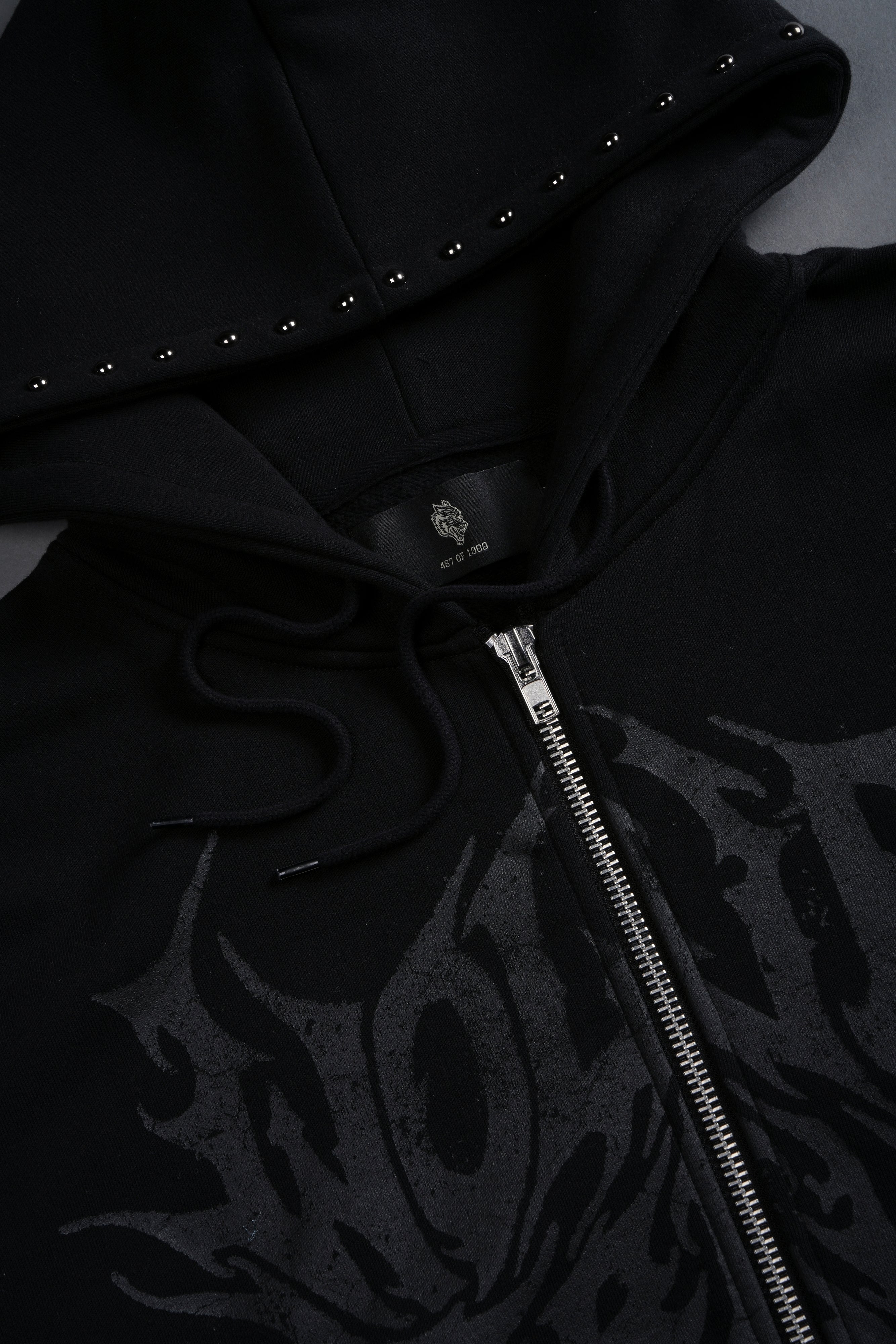 Black Mourning Star Chambers Zip-Up Hoodie