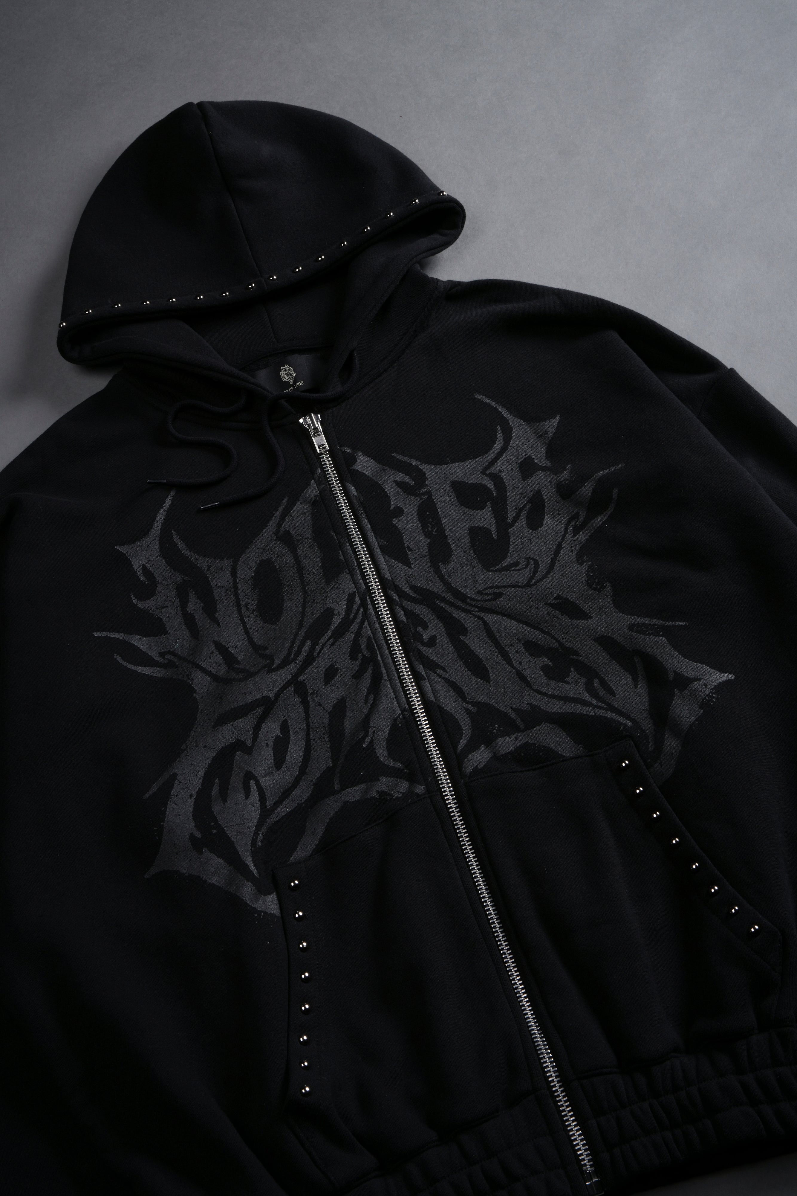 Black Mourning Star Chambers Zip-Up Hoodie