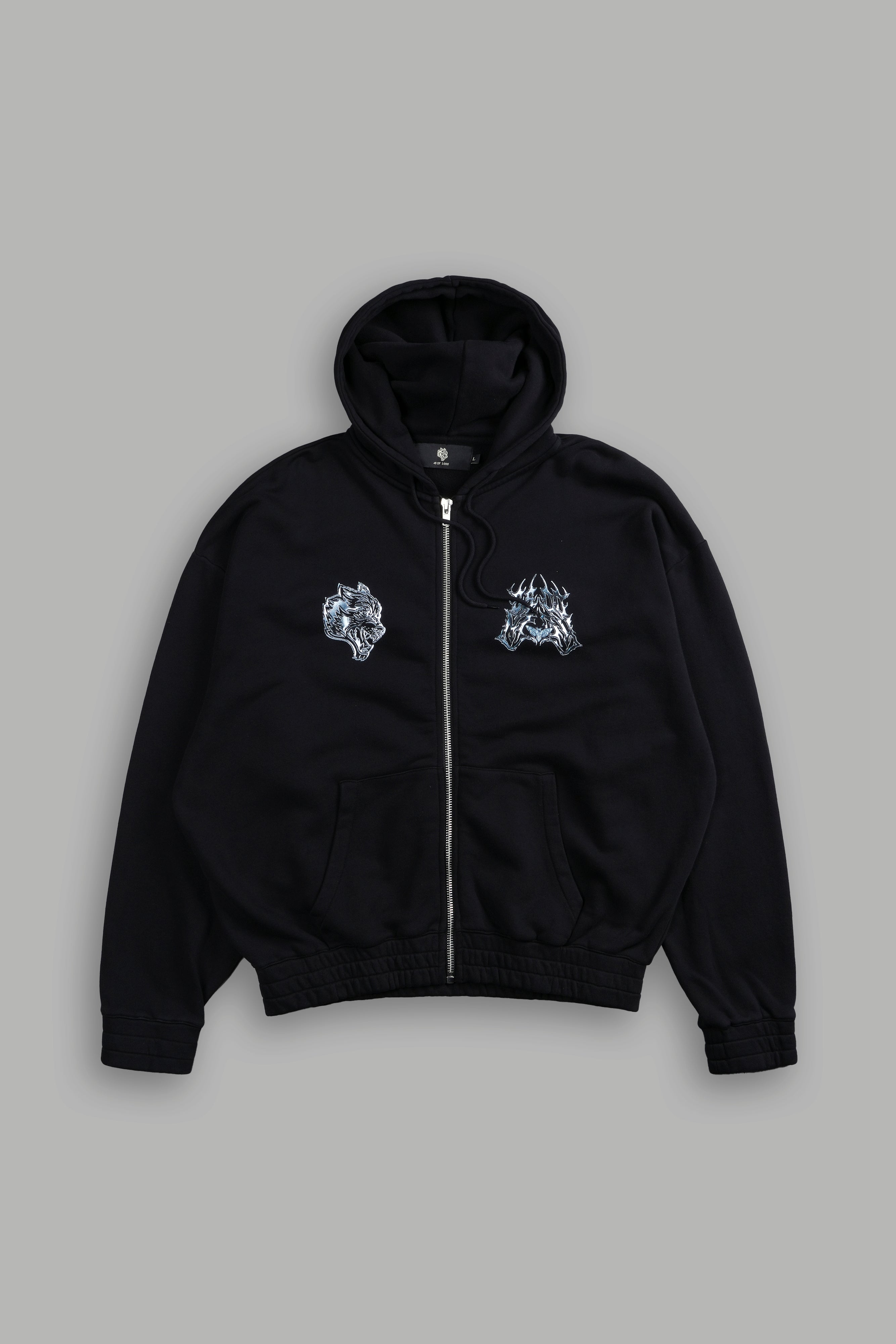 Black Chambers Zip Hoodie – Durable & Stylish