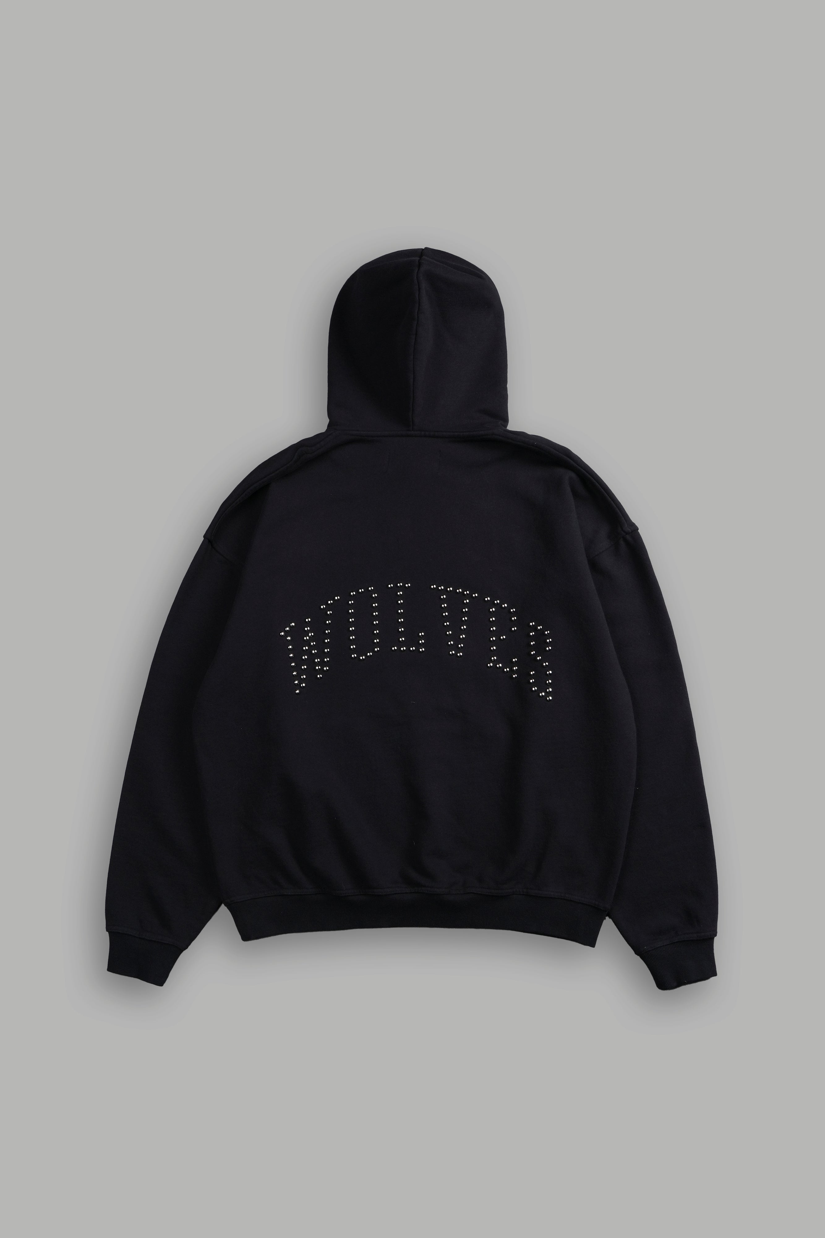 Black Grunge Wolves Crest Unisex Hoodie
